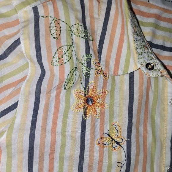 Alfred Dunner Womens 16 St Tropez Striped Top - Picture 4 of 5